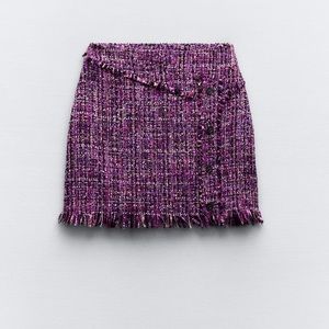 Textured weave mini skirt